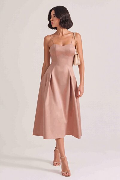 Safa Haute Couture Soft flesh-colored evening dress