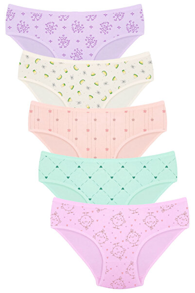 ROFT & BLACK Onurel 5-Pack Cotton Girls' Primed Lycra Girls' Underwear