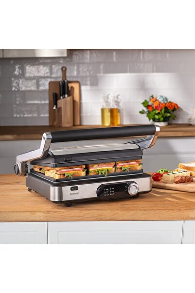 Emsan Grillmaster Inox Döküm Izgara ve Tost Makinesi 6 Dilim Kapasiteli