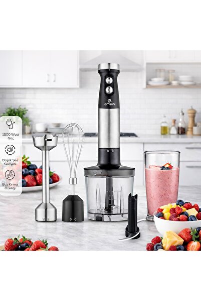 Emsan Gusto 3in1 Blender Seti Inox 1200W