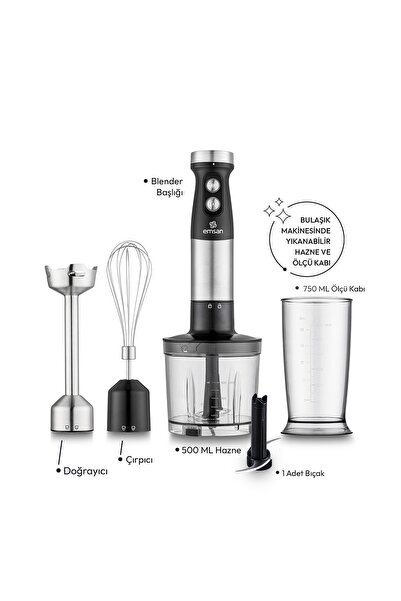 Emsan Gusto 3in1 Blender Seti Inox 1200W
