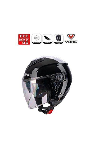 Yohe MOTORSİKLET KASKI OF852-SHINNYBLACK