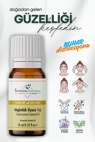 Intense Natural Akgünlük (SIĞLA) Uçucu Yağı 10 ml %100 Saf Ve Doğal Ak Günlük Olibanum Frankincense Essential Oil