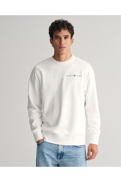 Gant Sweat Baskılı Grafik C Yaka Kazak