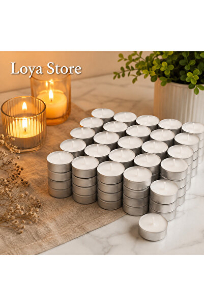 IKEA Premium Ürün Kaliteli Üretim Dayanıklı Kullanışlı Romantik Seçim 100 Adet 4 Saat Tealight Mum GLIMMA