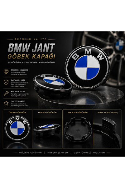 Genel Markalar BMW Uyumlu Jant Göbeği / 65-62 / 4RENK / Jant Kapak Göbeği 4 Adet