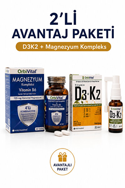 OrbiVital Avantaj Paket D3K2+Magnezyum Kompleks