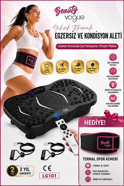 Beauty Vogue Titreşimli Egzersiz Kondisyon Aleti - Basen, Karın, Kol Bacak 5 ...
