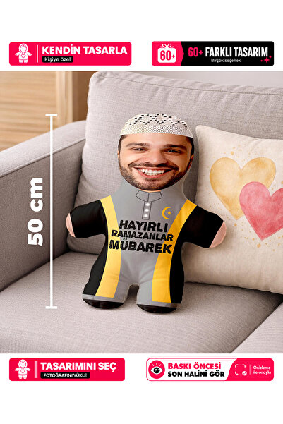 Motto Gift Hayırlı Ramazanlar Mübarek Kişiye Özel Peluş Oyuncak Yastık Hoşgel...