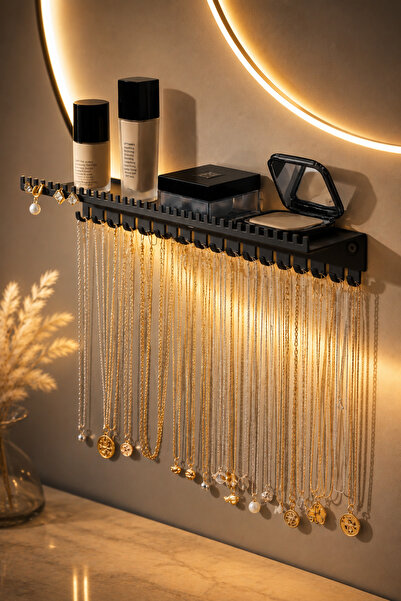 VENON Black Esi̇la Metal Wall Mounted Jewelry Hanger Jewelry Stand Bracelet N...