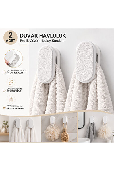 Basart Studio 4'lü Havlu Tutucu Klips Seti - Pratik Havlu Asacağı Banyo Mutfa...