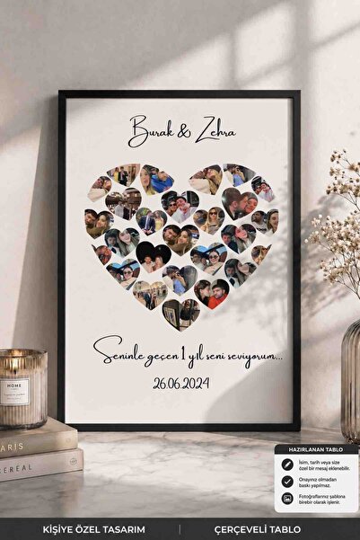 Bugucreative Kalp Şeklinde 23 Fotoğraflı Kolaj,Kişiye Özel Hediye,Sevgililer ...