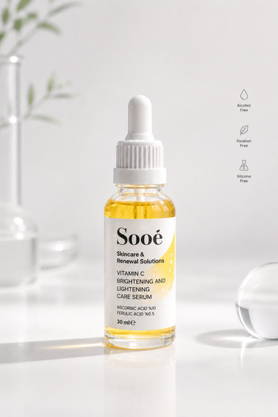 Sooê C Vitamini Serumu %10 Ascorbic Acid + %0,5 Ferulic Acid 30 ml | Leke Karşıtı Aydınlatıcı Cilt Tonu Eşitleyici Serum