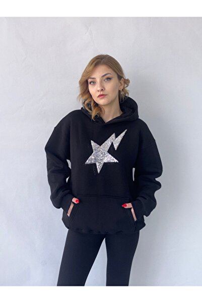 DovaWear Star Hoodie Oversize Yumuşak Kumaş 🌟