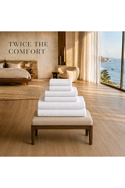 The Cotton Connection Ultra Soft 6-Piece Towel Set – 2 Bath, 2 Hand & 2 Face ...