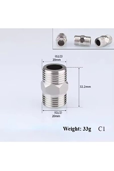 Choice1 1/2" Premium M x M Nipple 201/304 Stainless Steel 1/2", 3/4" BSP Thre...