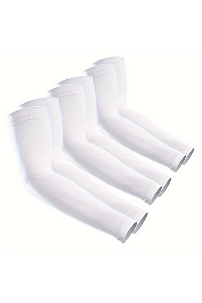 Choice3 3pairs white 3Pairs Fashion Sun Ice Silk Sleeves Unisex Summer Sun Pr...