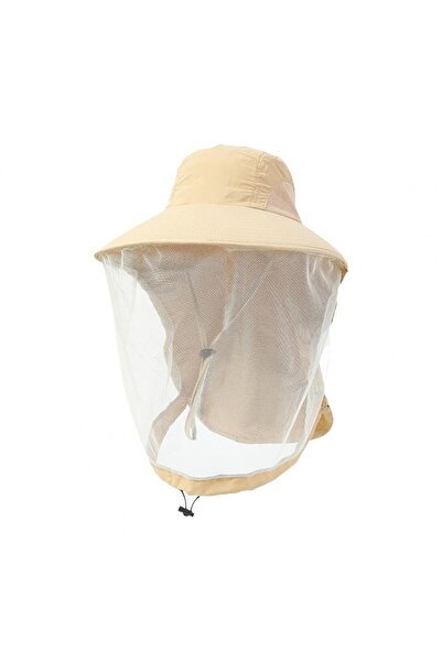Choice4 Khaki Mosquito Prevention Cap For Fishing Insect Protective Cap Mosqu...