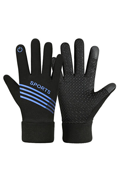 Choice Style 2 blue WRELS Autumn Winter Warm Cycling Gloves Waterproof Therma...