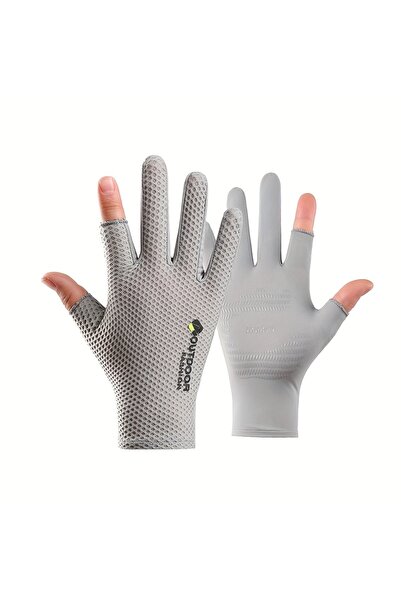 Choice1 grey Summer Cycling Gloves Breathable Mesh Non-Slip Grip Touchscreen ...