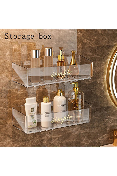 Choice Clear 1pc Light Luxury Acrylic Storage Rack Toilet Washstand Cosmetic ...