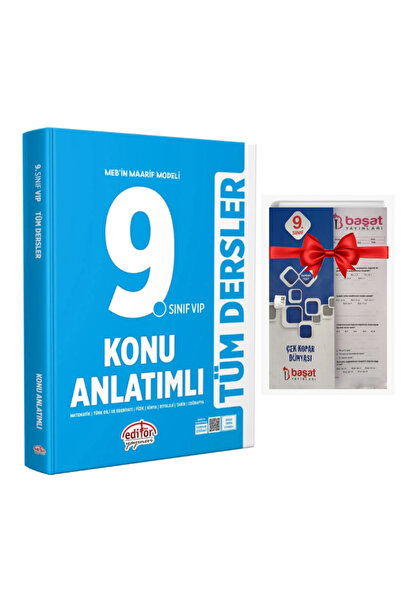 Editör Yayınevi MEB'in Maarif Modeli 9. Sınıf Tüm Dersler Konu Anlatımlı