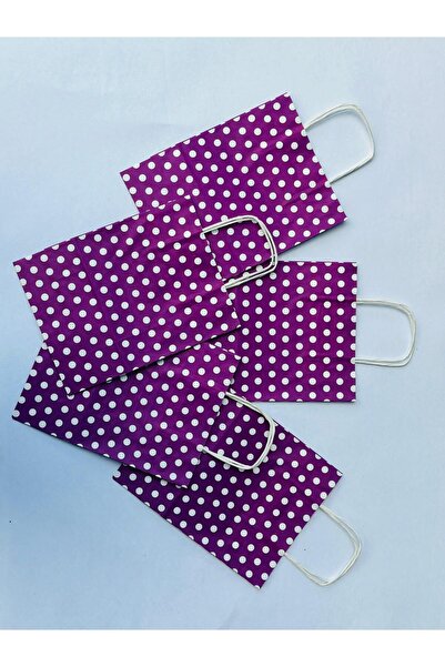 Orbak Kağıt 1. Calitate 18x8x24 cm (5 bucăți) culoare violet cu pete albe pun...