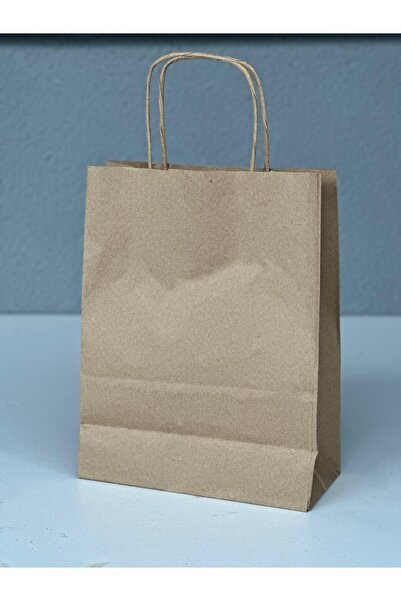 Orbak Kağıt 1.Kalite 18x8x24 Cm 1’ Li Kahverengi Renkli Kraft Kağıt Çanta, He...
