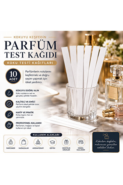 Orbak Kağıt Parfüm Test Kağıdı Koku Testi Kağıtları 10 Adet Paketli (0,07 KG)