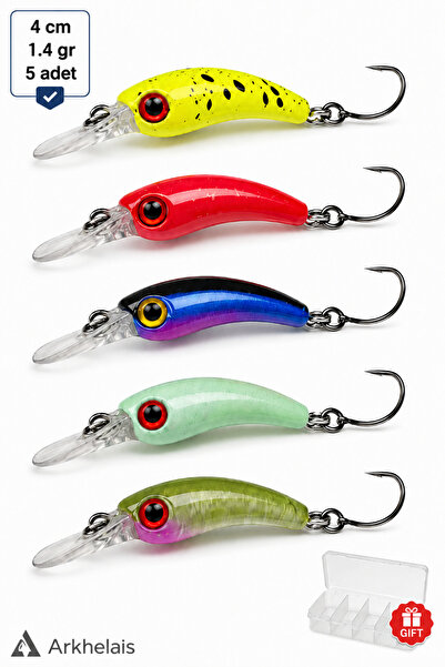Arkhelais Rapala 4 cm 1,4 gr Yapay Balık Yemi 5’li Set – Spin ve At-Çek Kulla...