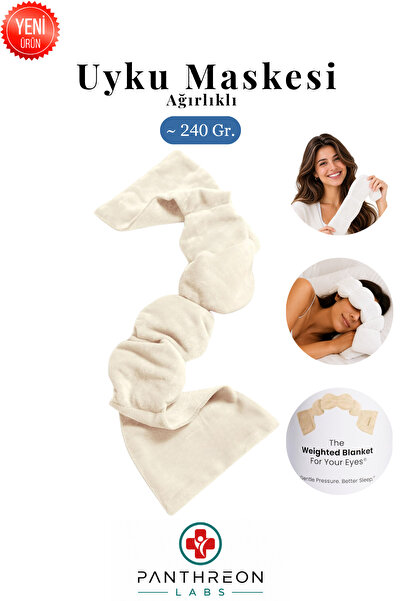 Panthreon Weighted Sleep Mask |   Relaxing Print on the Eyelid |   Supporting...