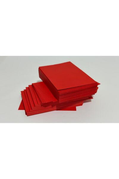 Orbak Kağıt Kırmızı Boş Kelime Kartları Etiket 5X8cm 1000 Adet Boş Kart Boş K...