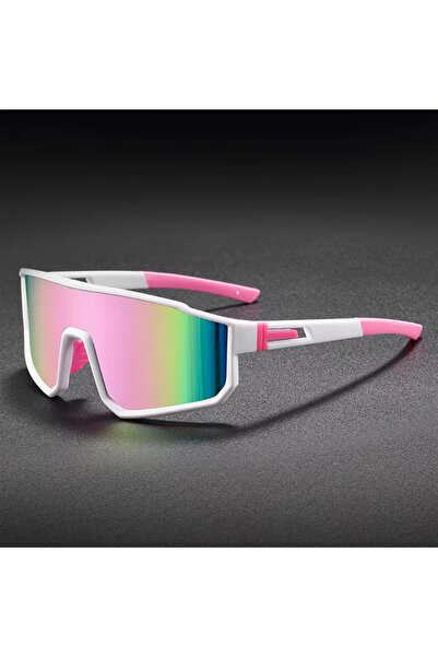 Choice1 Pink Men's Oversized Bicycle Glasses Windproof Colored Coated Sunglas...