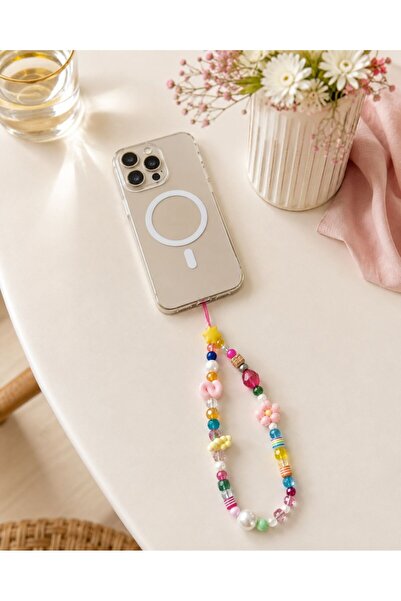 Les Petites Mains Name Pop S Telefon Askısı, Boncuklu Telefon Charmı ve Çanta...