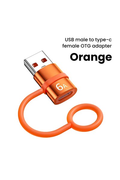 Choice محول NNBILI USB3.0 برتقالي اللون، من USB ذكر إلى Type C أنثى، يدعم تقن...