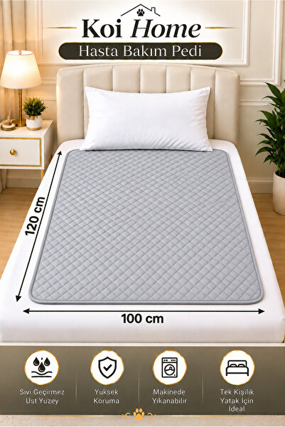 Koi Home Yıkanabilir 100x120 cm Antresit Hasta Bakım Altı Pedi | Sıvı Geçirme...