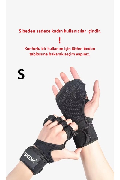 SkyWheel Premium Seri Profesyonel Ağırlık Fitness Pilates Eldiveni - SMALL