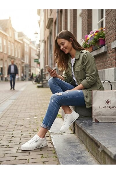 lumberjack CALM Beyaz Kadın Sneaker -Ayakkabı-Pr