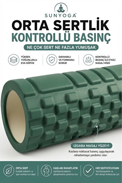SUNYOGA Αφρώδης κύλινδρος μασάζ μεσαίου σκληρού τύπου – Αφρός μασάζ για χαλάρ...