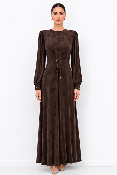 Nuss 2027 Silk Cupra Dress - Coffee
