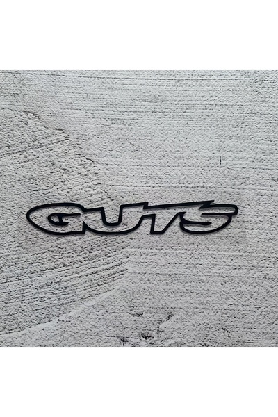 Choice1 black 1pc GUTS Minimalist Logo Sticker - Self-Adhesive Waterproof | F...