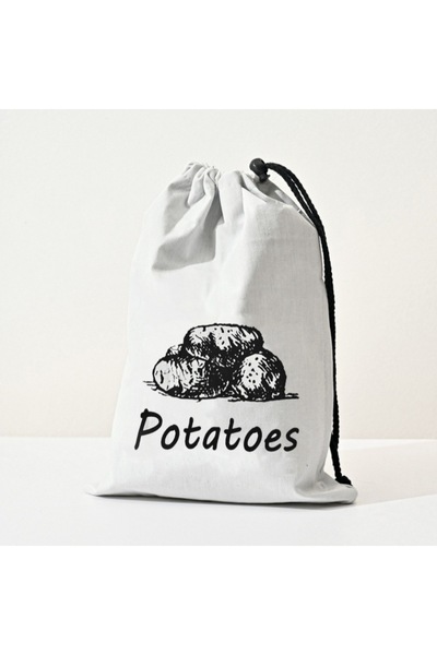 Choice 35x26x1cm Potatoes Garlic Onion Fruit Drawstring Bags with Releasing B...