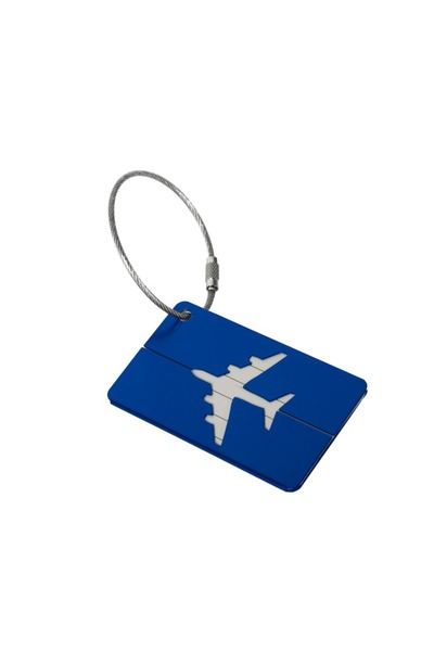 Choice11 Blue Aluminium Alloy Aircraft Luggage Tag with Name Travel Luggage T...