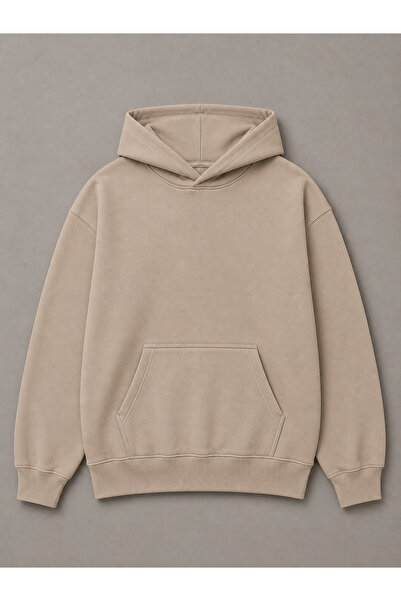 CLIPMAN Unisex 3-Thread Hooded Plain Sweatshirt