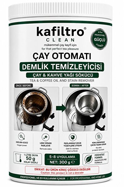 Kafiltro Demlik ve Çaydanlık Leke Çıkarıcı — Çay Kahve Yağı Sökücü 300 ml