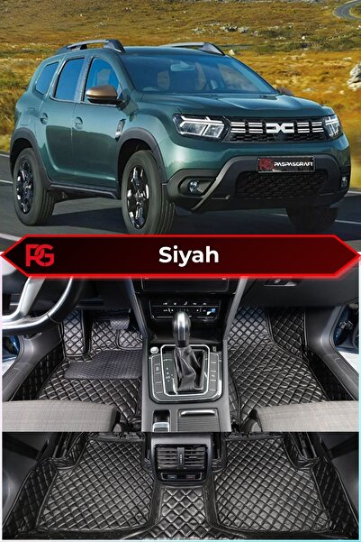 PASPASGRAFT RENAULT RENO DUSTER 4x2 2024-2026 Siyaha Siyah Dikiş 8D Premium T...