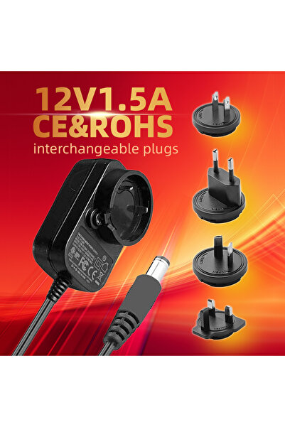 Choice EU 12V Power Supply Adapter 12V 1.5A Universal AC to DC Charger Power ...