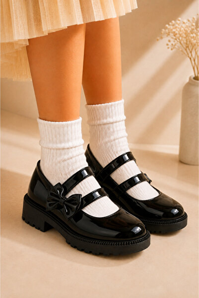 moon glow Female Child Flats Black Female Child Flats Female Child School Sho...