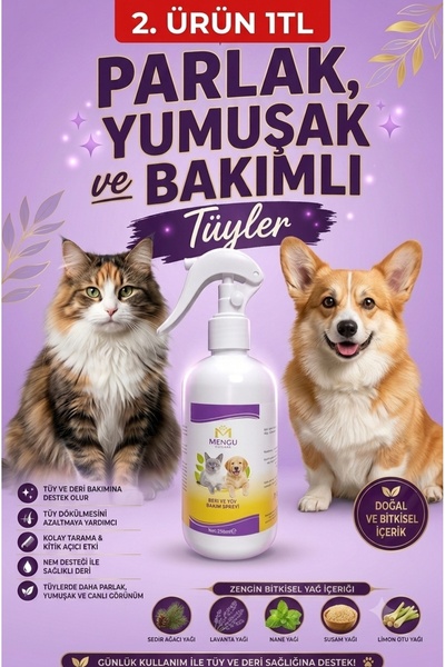 mengu petcare Kedi Köpek Kıtık Açıcı Kolay Tarama Tüy Dökülmesi Önleyici Bitk...