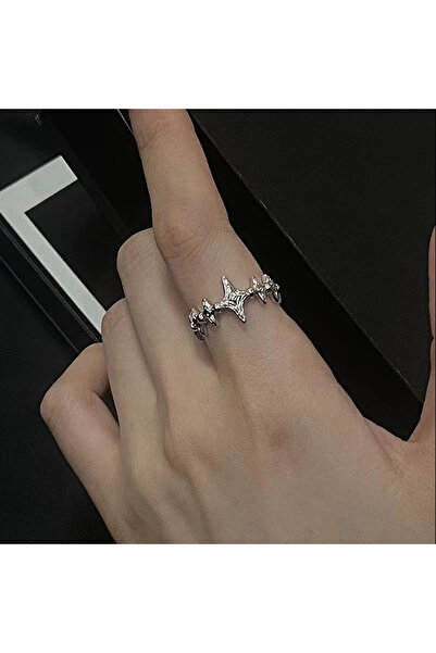 Choice Adjustable Silver Adjustable Starlight Ring, Stainless Steel Punk Jewe...